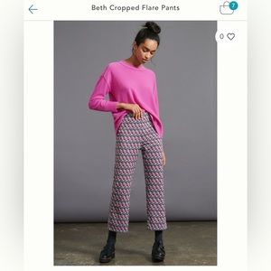 Anthropologie cropped flare pants
